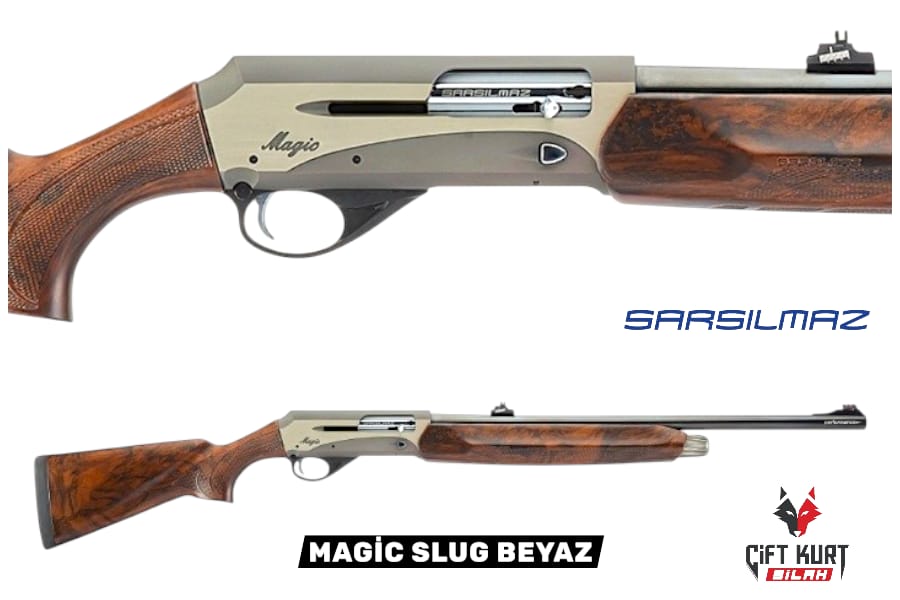 Sarsılmaz Magic Slug Beyaz Yarı Otomatik Yivsiz Av Tüfeği